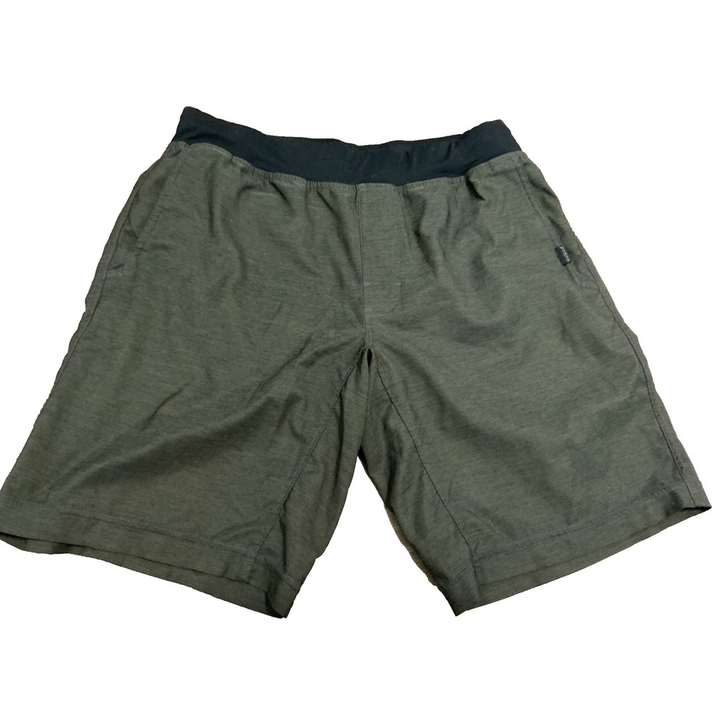 Prana Men's Size Small Green Polyester Blend Peak To Creek 9" Inseam Shorts